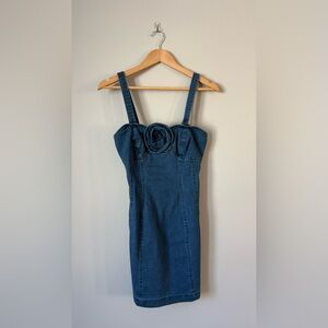 Elegant Blue Denim Mini Dress